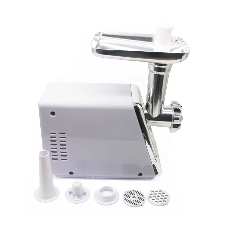 Masina de Tocat Carne Electrica Inox, 2200W, Functie Reverse, Accesorii Carnati si Kibbe