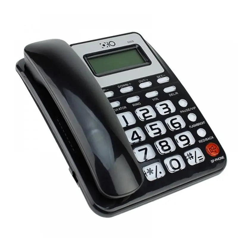 Telefon fix Oho 5005, FSK/DTMF, calculator, calendar, memorie, Negru