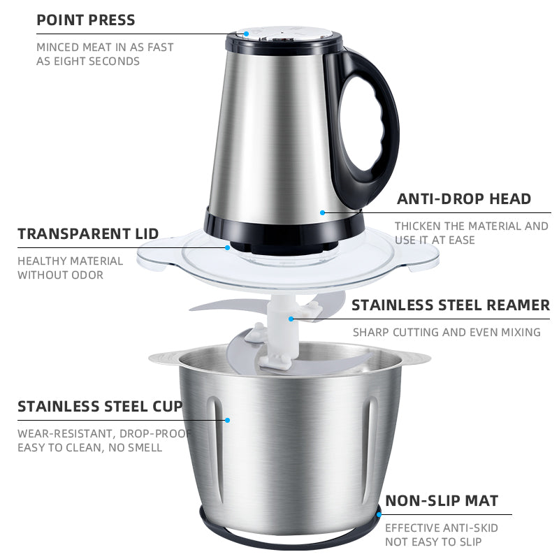 Tocator electric profesional, vas din inox, capacitate 5 litri