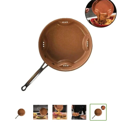 Tigaie Migas Air Fry, Fara Ulei, din ceramica + Set 50 hartii de copt 16 cm - eSeller.ro - Inovăm pentru confortul tău