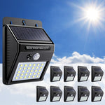 SET 10 Lampi solare de perete cu senzor miscare 30 LED