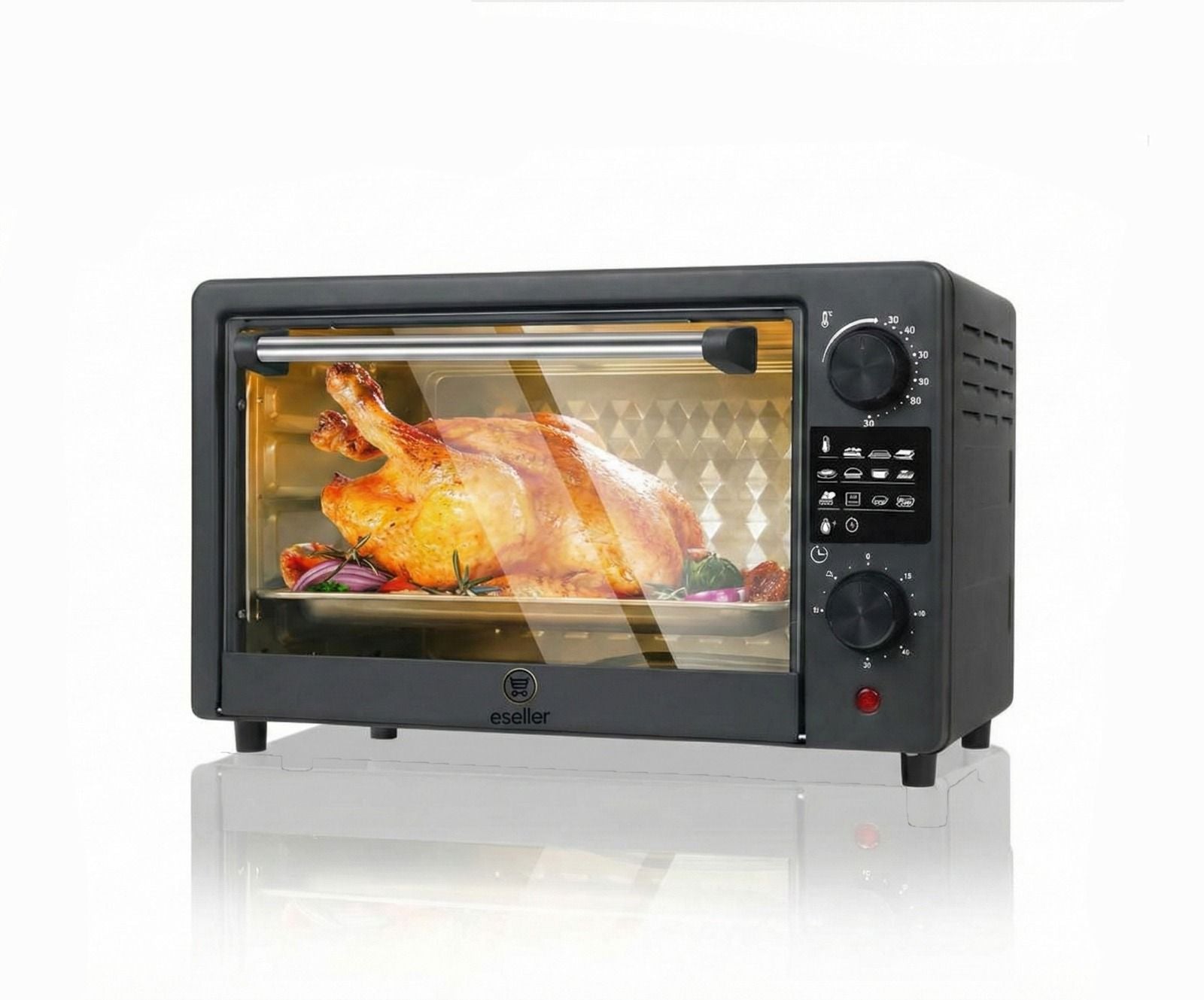Cuptor Electric de Bucatarie 2600W – DEMAHO 48L, Tava de Copt, Gratar si Functie de Rotisor