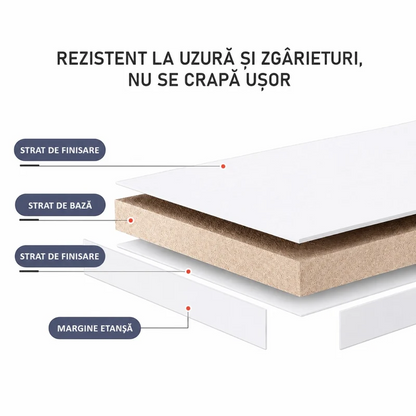 Dulap pentru pantofi tip bancheta Alb, 6 rafturi, 100x34x50 cm