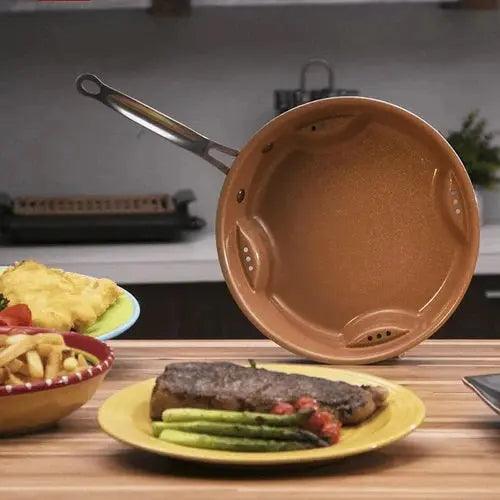 Tigaie Migas Air Fry, Fara Ulei, din ceramica + Set 50 hartii de copt 16 cm - eSeller.ro - Inovăm pentru confortul tău