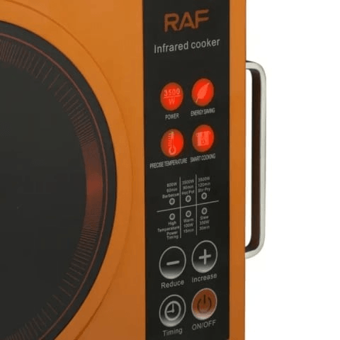 Aragaz cu Infrarosu RAF R.8046, 3500W, Control Tactil, Compatibil cu Toate Tipurile de Oale si Tigai - eSeller.ro - Inovăm pentru confortul tău