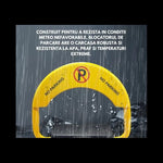 Blocator loc parcare, automat, suporta 2 tone, Galben/Negru