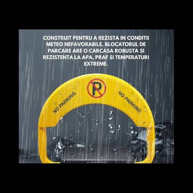 Blocator loc parcare, automat, suporta 2 tone, Galben/Negru