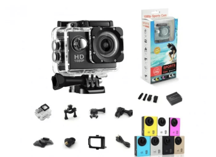 Camera Sport Full HD 1080p, cu accesorii de prindere pentru bicicleta si casca - eSeller.ro - Inovăm pentru confortul tău