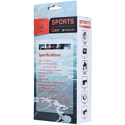 Camera Sport Full HD 1080p, cu accesorii de prindere pentru bicicleta si casca - eSeller.ro - Inovăm pentru confortul tău