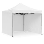 Cort Pavilion 3x3m Verde/Albastru/Rosu/Alb Complet cu 3 Pereti Laterali si Acoperis, Cadru Pliabil pentru Curte, Gradina sau Evenimente