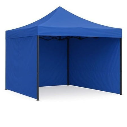 Cort Pavilion 3x3m Verde/Albastru/Rosu/Alb Complet cu 3 Pereti Laterali si Acoperis, Cadru Pliabil pentru Curte, Gradina sau Evenimente