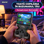 Consolă Retro Portabilă R36S, Peste 14.000 de Jocuri Incluse, 21 de Emulatoare, Ecran IPS 3,5", 2 Joystick-uri, Încărcar