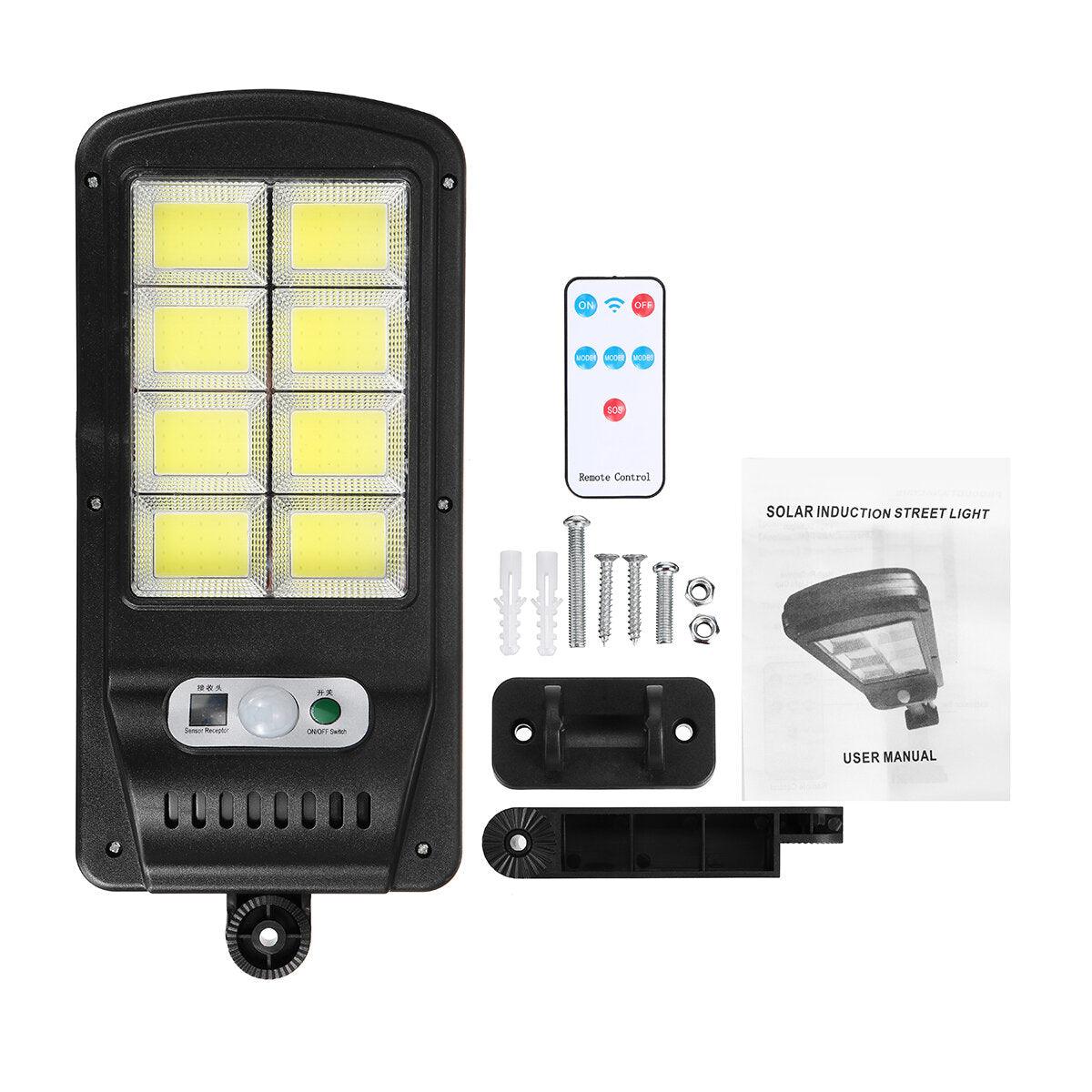 Set 2x Lampa cu Incarcare Solara 100W, LED-uri COB, Telecomanda si Senzor de Miscare - eSeller.ro - Inovăm pentru confortul tău