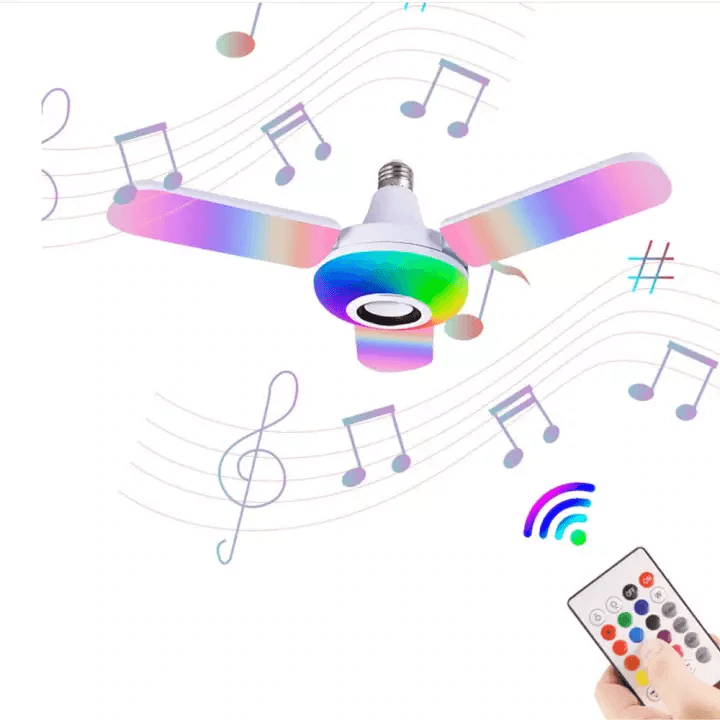 Bec Multifunctional 50W, cu 3 Brate, Lumina RGB, Functie Muzicala Bluetooth - eSeller.ro - Inovăm pentru confortul tău