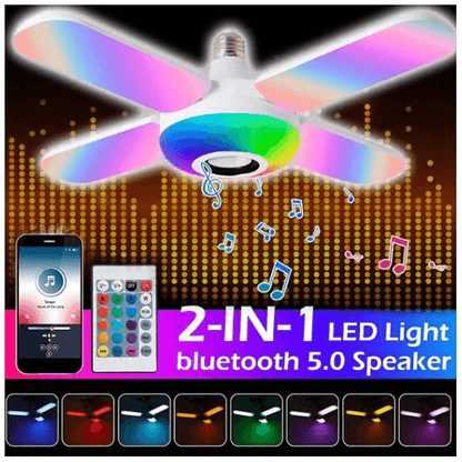 Bec Multifunctional 50W, cu 3 Brate, Lumina RGB, Functie Muzicala Bluetooth - eSeller.ro - Inovăm pentru confortul tău