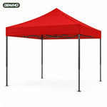 Cort Pavilion Pliabil 3 x 3 m DEMAHO, Cadru din Oțel tip Acordeon, Acoperiș Impermeabil, Montaj Rapid fără Unelte, pentr