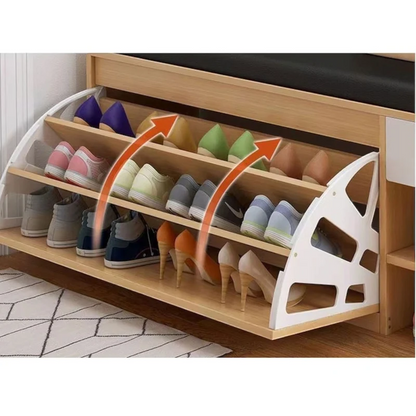 Dulap pentru pantofi tip bancheta Maro, 6 rafturi, 100x34x50 cm