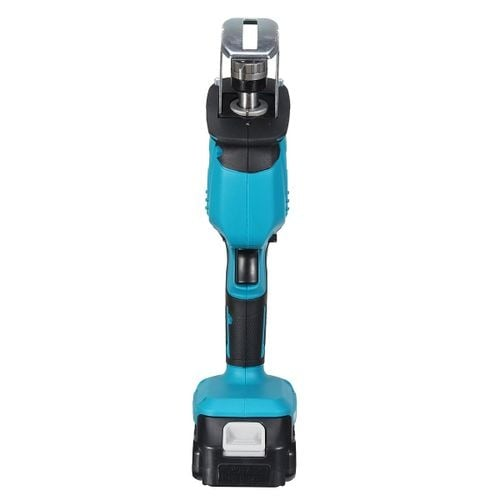 Fierastrau electric tip sabie DEMAHO®, cu 2 acumulatori 48V 5000 mAh, 4 panze, valiza de transport, Albastru