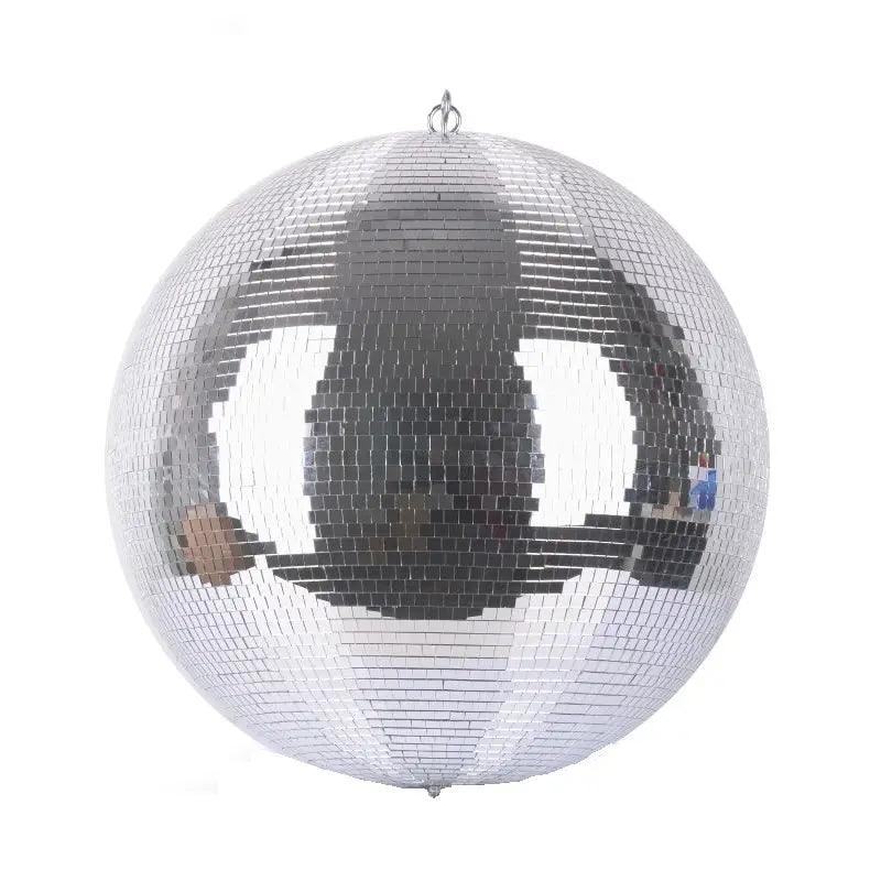 Glob Disco cu Aplicatii Oglinda, Diametru 30 cm, Reflectorizant, Cu Motoras, Sistem Agatare, Forma Sferica, Argintiu - eSeller.ro - Inovăm pentru confortul tău