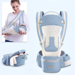 Marsupiu ergonomic, multifunctional pentru bebelusi, 15in1, greutate maxima 25 kg, Roz / Albastru