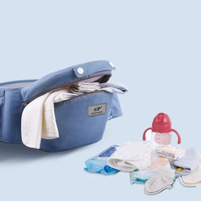 Marsupiu ergonomic, multifunctional pentru bebelusi, 15in1, greutate maxima 25 kg, Roz / Albastru