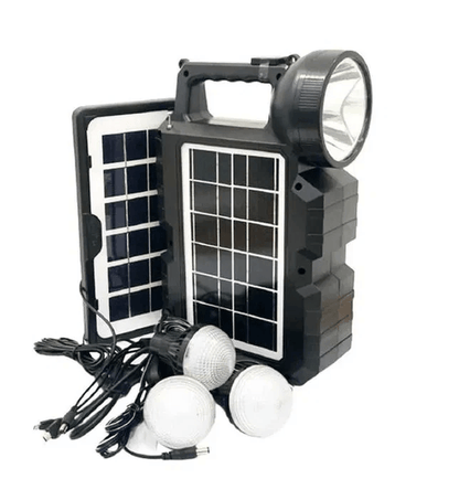 Kit solar camping CCLamp CL-810, 3 becuri, boxa BT, radio, USB, powerbank 4000mAh - eSeller.ro - Inovăm pentru confortul tău