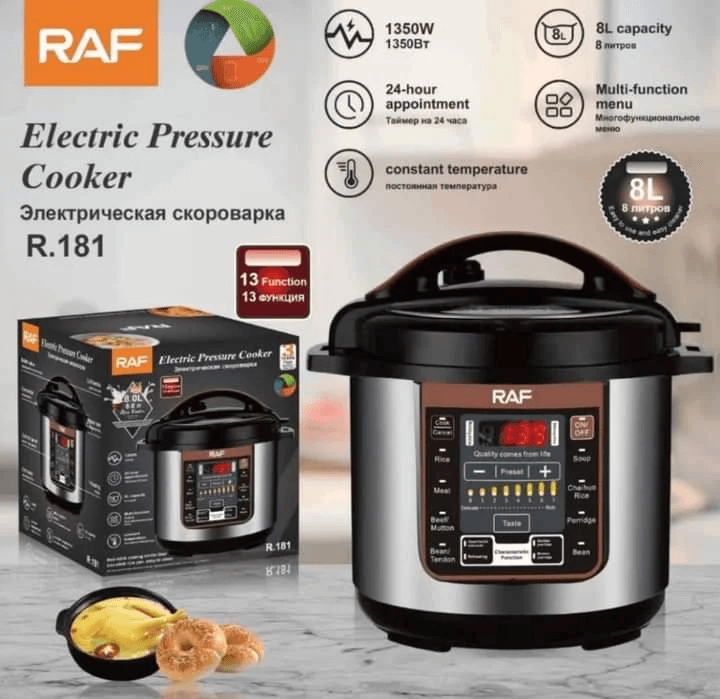 Oala Electrica Sub Presiune RAF R-181, 8L, 1350W, Multifunctionala si Multiprogramabila - eSeller.ro - Inovăm pentru confortul tău