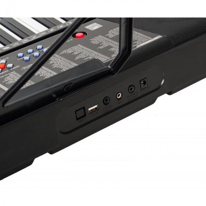 Orga electronica MK-2108 61 clape, 255 ritmuri, 255 timbre, 50 melodii demonstrative, 5 octave, clape luminate led, functii invatare 3 lectii, functii inregistrare si redare, usb, mp3, afisaj lcd, suport part