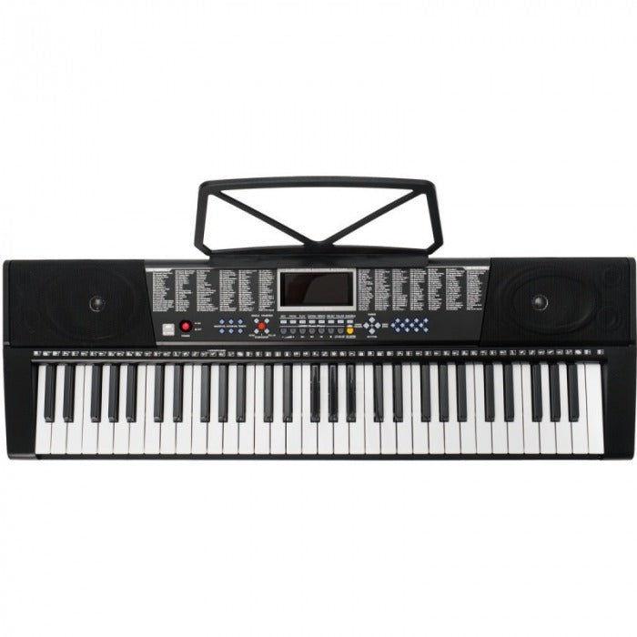 Orga electronica MK-2108 61 clape, 255 ritmuri, 255 timbre, 50 melodii demonstrative, 5 octave, clape luminate led, functii invatare 3 lectii, functii inregistrare si redare, usb, mp3, afisaj lcd, suport part