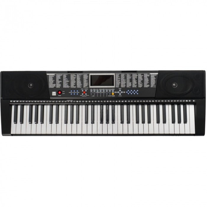 Orga electronica MK-2108 61 clape, 255 ritmuri, 255 timbre, 50 melodii demonstrative, 5 octave, clape luminate led, functii invatare 3 lectii, functii inregistrare si redare, usb, mp3, afisaj lcd, suport part