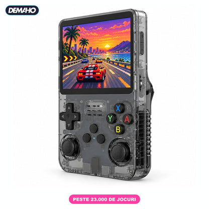 Consolă Retro Portabilă R36S, Peste 14.000 de Jocuri Incluse, 21 de Emulatoare, Ecran IPS 3,5", 2 Joystick-uri, Încărcar