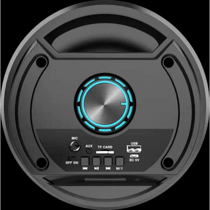 Boxa Profesionala XL 300W, 2 difuzoare 6.5 inch, design modern, afisaj lcd, autonomie mare + super bass + joc lumini, karaoke, conex. bluetooth, usb, radiofm, microfon si telecomanda inclus - eSeller.ro - Inovăm pentru confortul tău