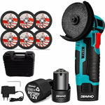 Mini Polizor Unghiular Flex Electric cu 2 acumulatori, 6 discuri, Portabil, 12v,  76MM