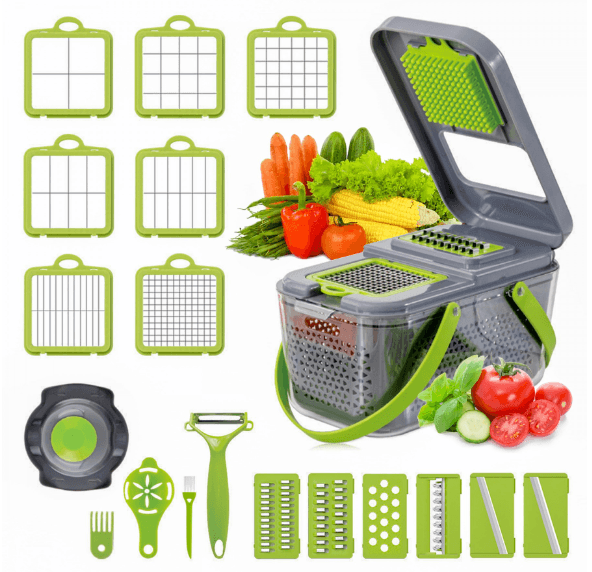 Razatoare/Feliator 6 in 1 pentru Legume cu 22 de Accesorii VEGGIE SLICER - eSeller.ro - Inovăm pentru confortul tău