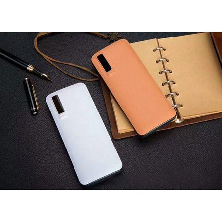 Baterie Externa Smart Power Bank 10000 mAh, 3 x USB, Design Piele - eSeller.ro - Inovăm pentru confortul tău