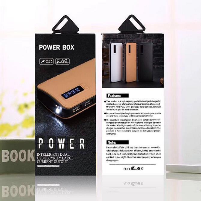 Baterie Externa Smart Power Bank 10000 mAh, 3 x USB, Design Piele - eSeller.ro - Inovăm pentru confortul tău