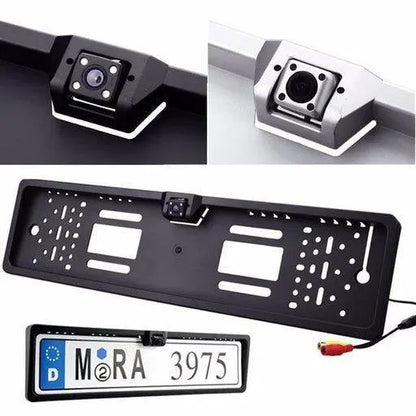 Suport pentru numar auto cu camera video marsarier incorporata