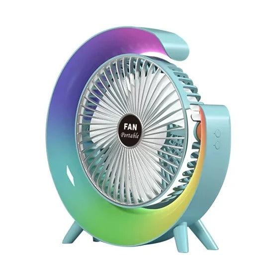 Ventilator multifunctional cu boxa, lumini ambientale, alimentare USB - eSeller.ro - Inovăm pentru confortul tău