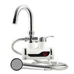 Robinet electric cu Dus/Furtun + Para, incalzire instantanee a apei, afisaj LCD al temperaturii, putere 3KW, debit 1.5L/min prindere pe cada sau chiuveta, Alb - eSeller.ro - Inovăm pentru confortul tău