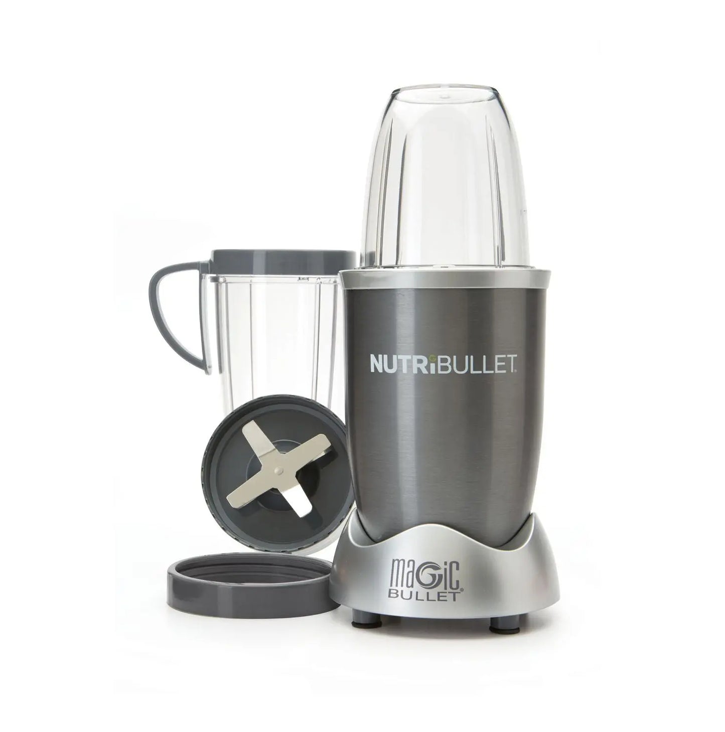 Blender Nutribullet® Original, 600W, 1 viteza, cupa 0.5l, cupa inalta 0.7l, Argintiu