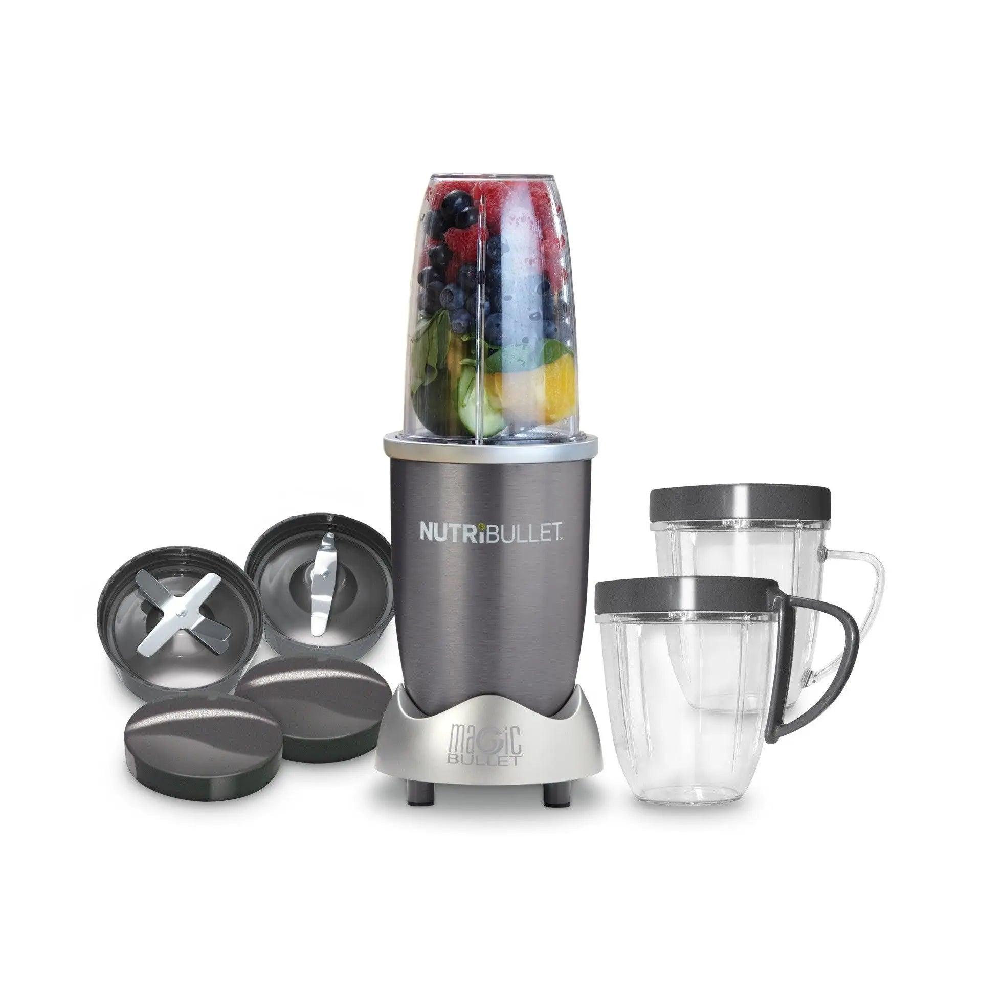 Blender Nutribullet® Original, 600W, 1 viteza, cupa 0.5l, cupa inalta 0.7l, Argintiu - eSeller.ro - Inovăm pentru confortul tău