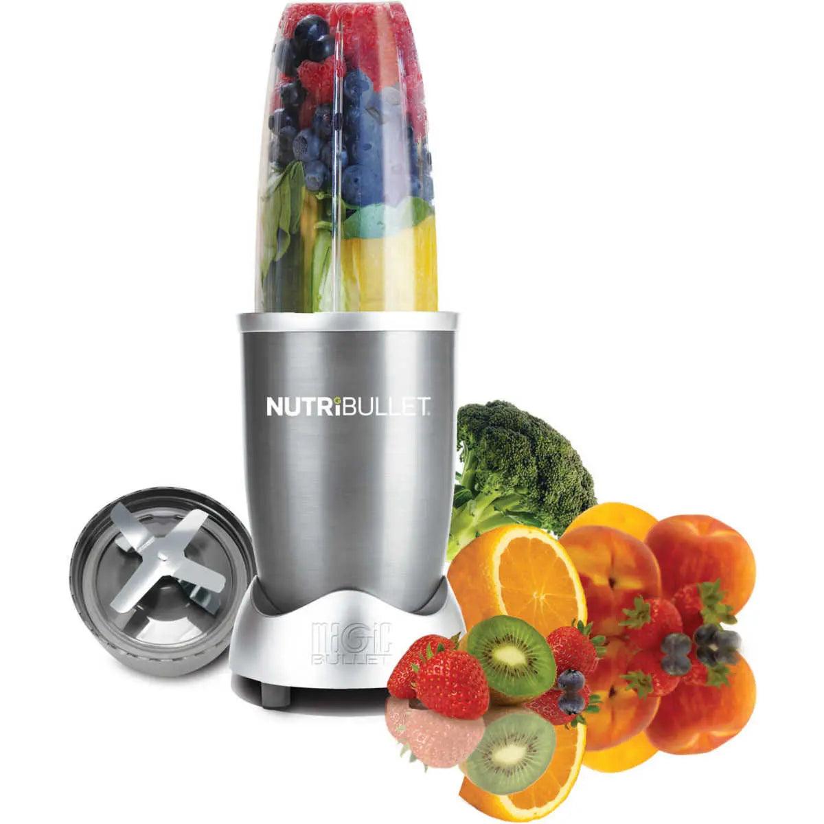 Blender Nutribullet® Original, 600W, 1 viteza, cupa 0.5l, cupa inalta 0.7l, Argintiu - eSeller.ro - Inovăm pentru confortul tău