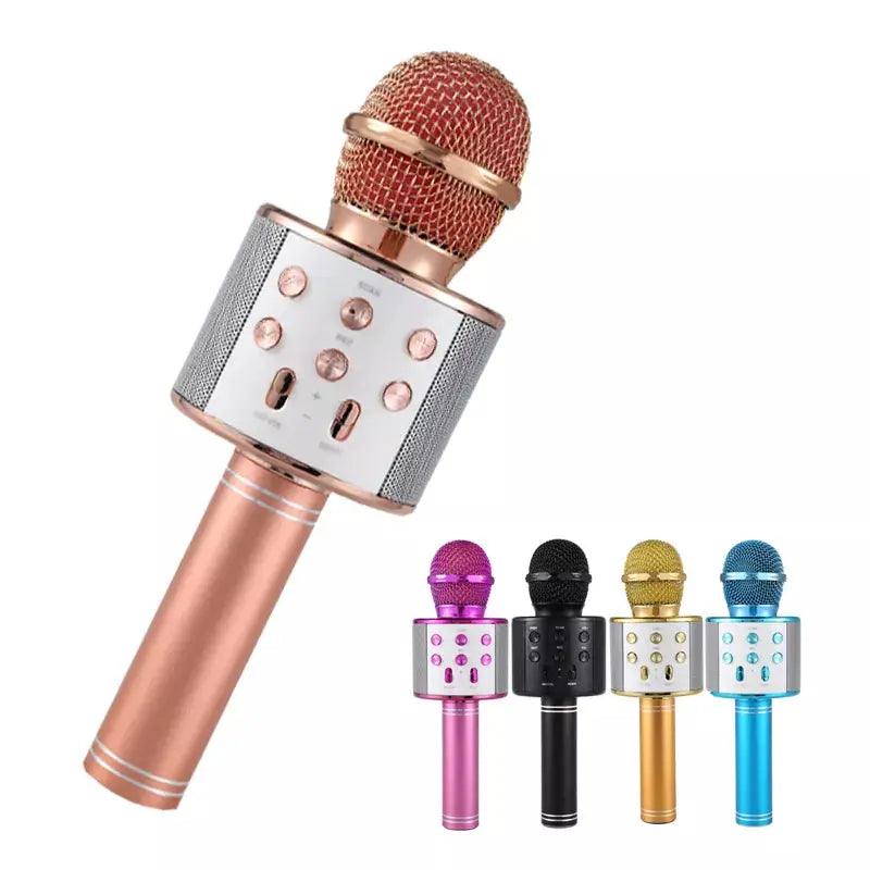 Microfon Profesional Wireless Karaoke cu Bluetooth, DIFUZOR, RADIO FM, USB TF, INREGISTRARE SUNET, ACUMULATOR - ROSEGOLD eSeller.ro - Inovăm pentru confortul tău