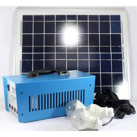 Sistem Fotovoltaic cu Panou Solar 12V/12A 100W, 3 Becuri, Iesire USB, Acumulator Incorporat, Alimentare 220 V
