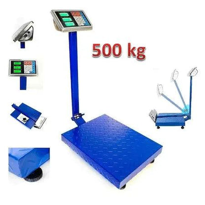 Cantar Electronic 500kg cu acumulator si platforma metalica din tabla striata, brat rabatabili - eSeller.ro - Inovăm pentru confortul tău