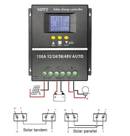 Controler solar, MPPT,12V/24V/36V/48V, 100A, display LCD, 7 moduri de functionare - eSeller.ro - Inovăm pentru confortul tău