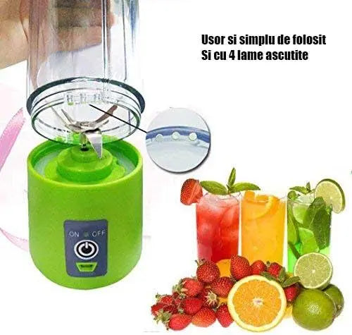 Mini Blender Portabil pentru fructe si legume, multicolor
