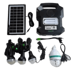 Kit Solar Portabil GDLITE GD-1000A, Panou Solar, USB, Bluetooth, Radio FM, MP3, Lanterna LED, 4 Becuri Incluse, Alimentare 220V - eSeller.ro - Inovăm pentru confortul tău