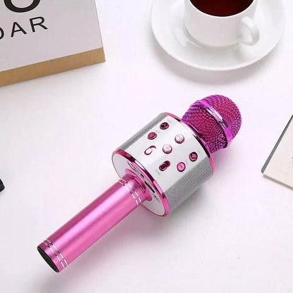 Microfon Profesional Wireless Karaoke cu Bluetooth, DIFUZOR, RADIO FM, USB TF, INREGISTRARE SUNET, ACUMULATOR - PINK eSeller.ro - Inovăm pentru confortul tău