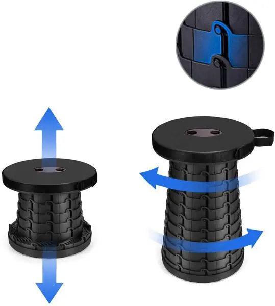 Scaun rotund portabil, retractabil, extensibil cu pliere telescopica pentru camping - eSeller.ro - Inovăm pentru confortul tău